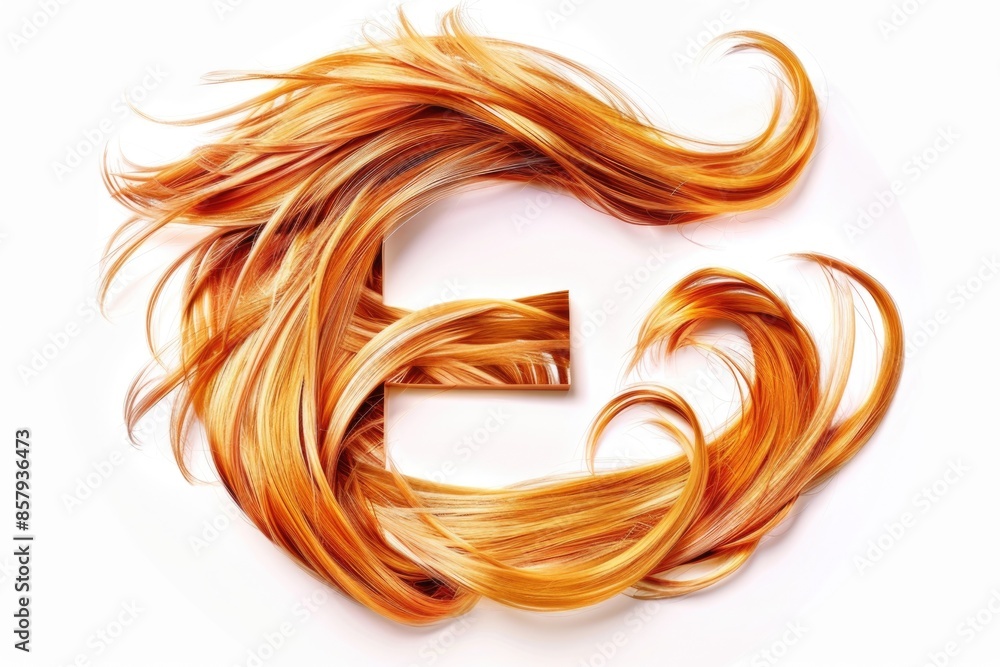 A detailed shot of human hair on a white background, suitable for use in beauty and grooming contexts A detailed shot of human hair on a white background, suitable for use in beauty and grooming contexts