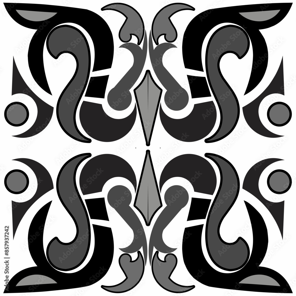 Obraz premium black and white elements design concept 