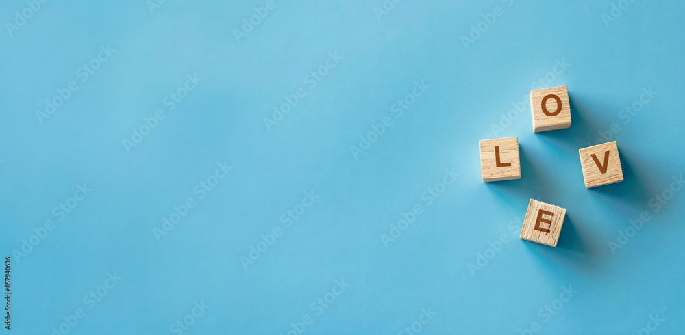 Horizontal image of wooden cubes with text Horizontal image of wooden cubes with text