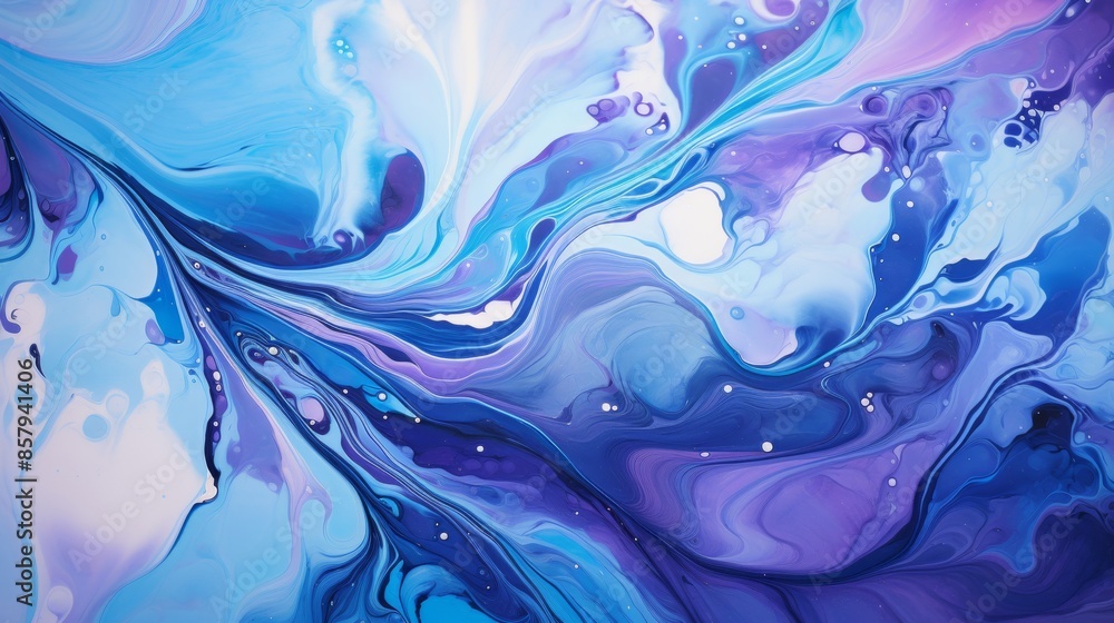 Abstract Blue and Purple Swirling Paint Artwork Abstract Blue and Purple Swirling Paint Artwork