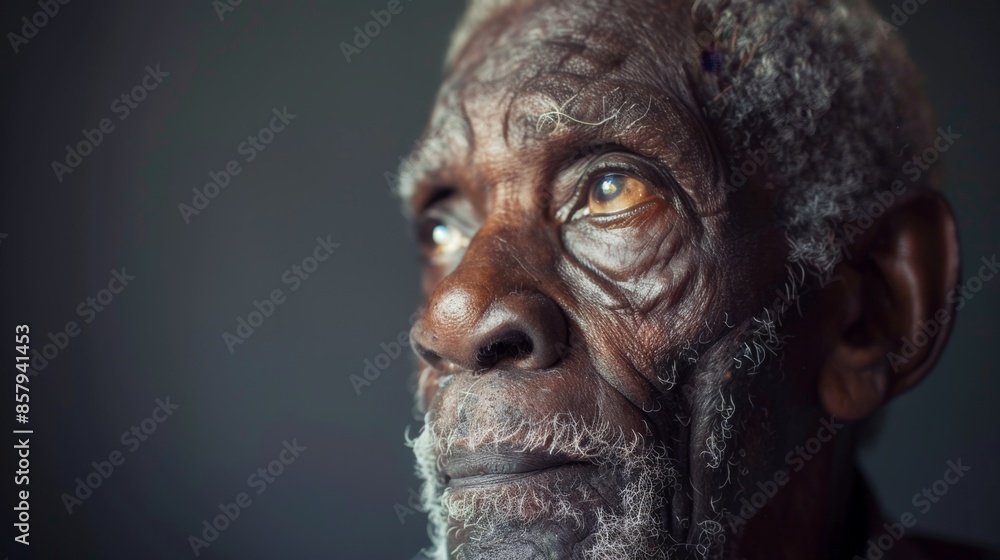 Senior Citizens Day. Elderly man with a serious expression standing against a textured wall. Senior Citizens Day. Elderly man with a serious expression standing against a textured wall.