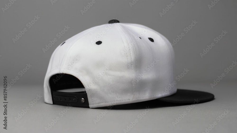Fototapeta premium white baseball cap mockup on a grey background