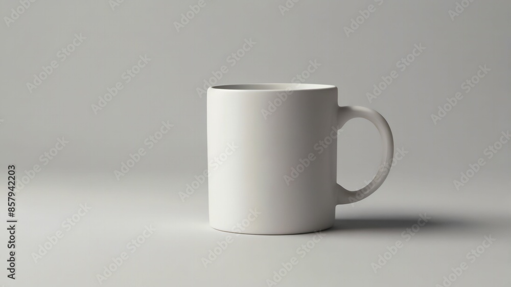 white matte mug mockup on a white background white matte mug mockup on a white background