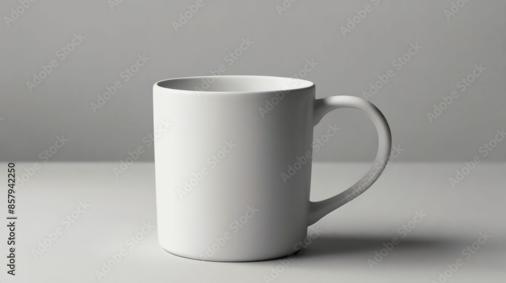 white matte mug mockup on a white background white matte mug mockup on a white background