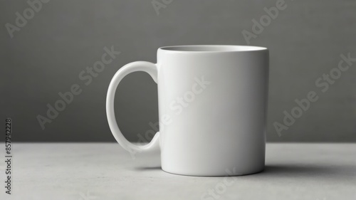 white matte mug mockup on a white background