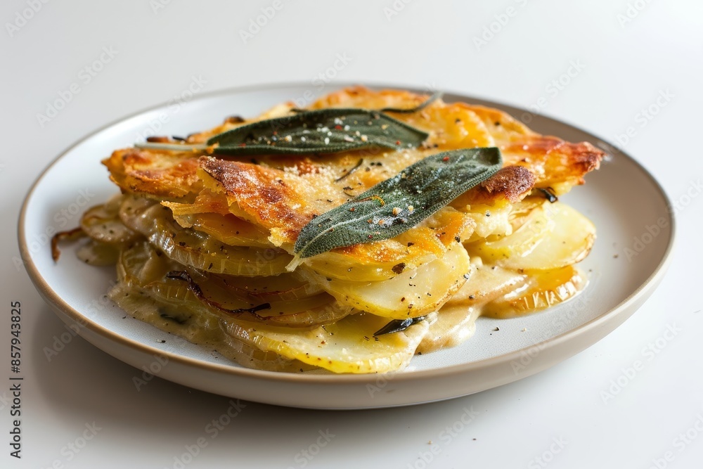Indulgent Caramelized Onion and Potato Gratin with Fresh Sage Indulgent Caramelized Onion and Potato Gratin with Fresh Sage
