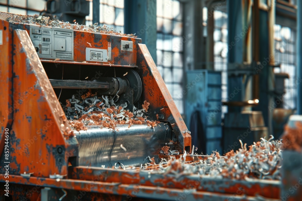A machine with metal components, suitable for use in industry or technical contexts A machine with metal components, suitable for use in industry or technical contexts