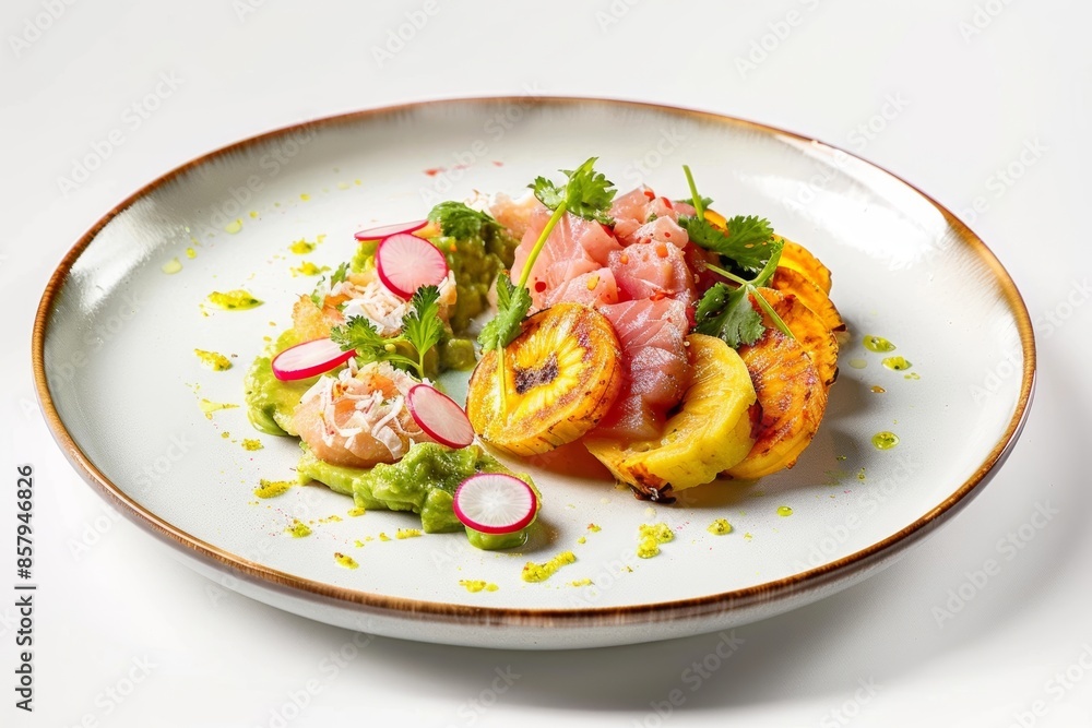 Delicate Yellowfin Tuna Ceviche with Creamy Avocado Mousse Delicate Yellowfin Tuna Ceviche with Creamy Avocado Mousse