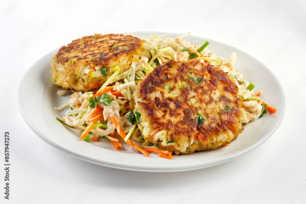 Delightful Crab Cakes with Crunchy Asian Slaw Delightful Crab Cakes with Crunchy Asian Slaw
