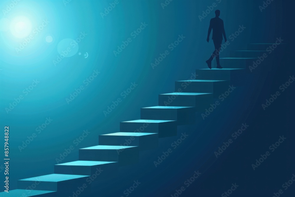a growth bar chart with people ascending it a growth bar chart with people ascending it