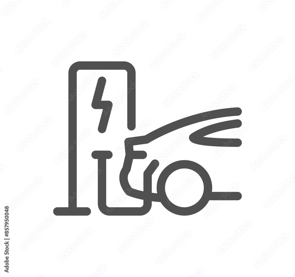 Car charging station related icon outline and linear vector.
Car charging station related icon outline and linear vector.