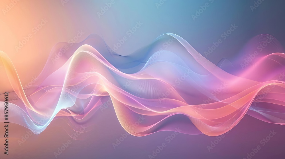 Fototapeta premium A smooth gradient background with flowing light waves
