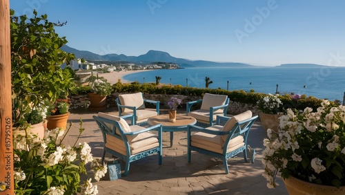 Fototapeta Naklejka Na Ścianę i Meble -  restaurant on the beach of island