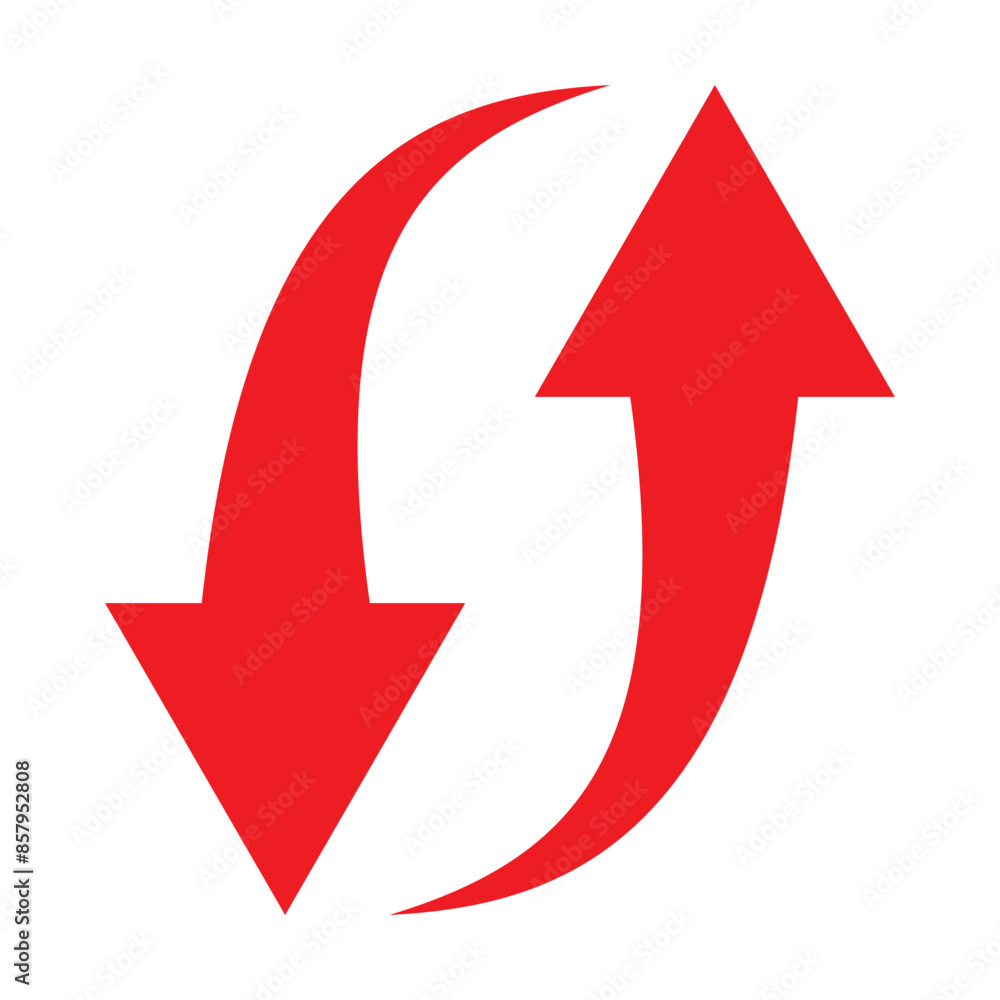 Up and down red arrow icon, vector. Recycle an Direction arrow icon. Long vertical arrow silhouette, reload icon, vector. Arrow icon design for web site app, design, logo. Set of arrow vector, icon. Up and down red arrow icon, vector. Recycle an Direction arrow icon. Long vertical arrow silhouette, reload icon, vector. Arrow icon design for web site app, design, logo. Set of arrow vector, icon.