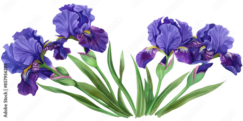 Vibrant Purple Irises Bunches Vibrant Purple Irises Bunches