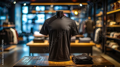 Black T-Shirt Mockup © emir