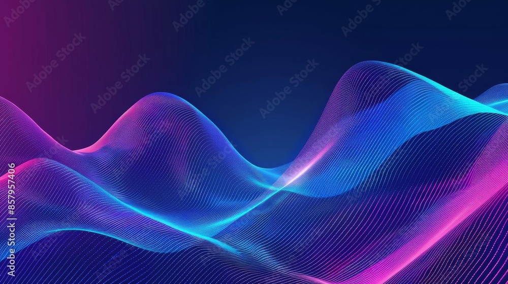 Abstract digital wave with blue and purple gradient Abstract digital wave with blue and purple gradient