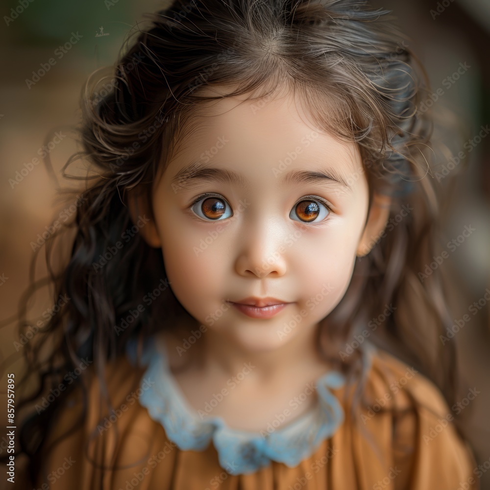 5-year-old adorable Chinese girl, big eyes 5-year-old adorable Chinese girl, big eyes