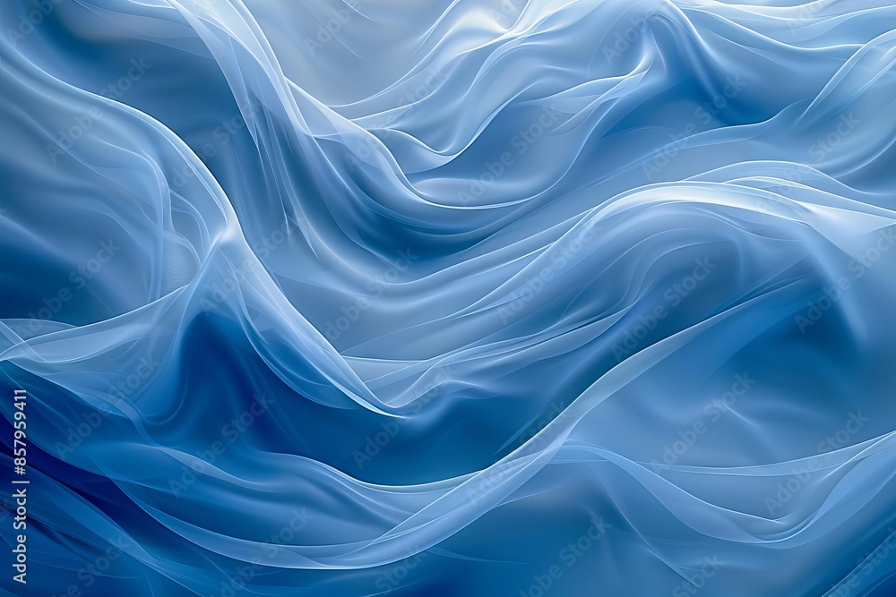 Obraz premium An abstract wave pattern with blue, smooth flowing lines