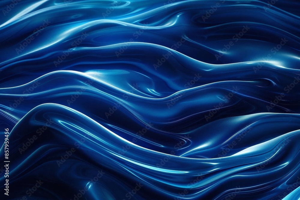 An abstract wave pattern with blue, smooth flowing lines, An abstract wave pattern with blue, smooth flowing lines,