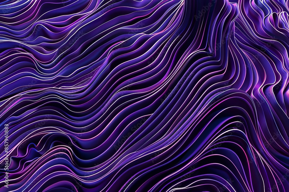 Obraz premium Another abstract wave pattern with vibrant purple lines