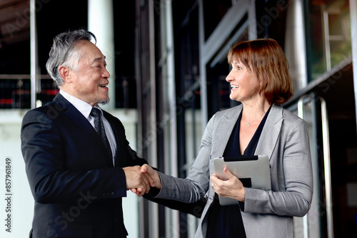 business people shaking hands