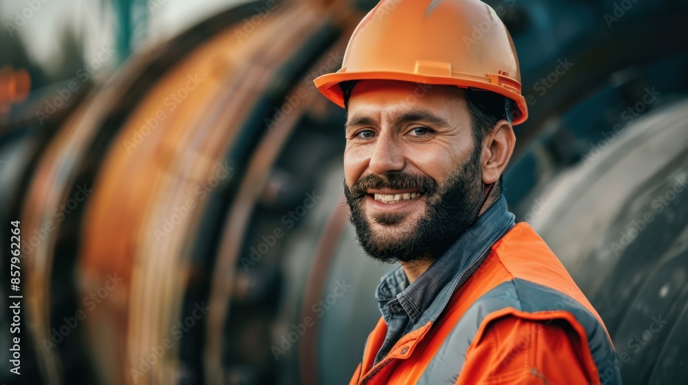The Construction Worker Smiling The Construction Worker Smiling