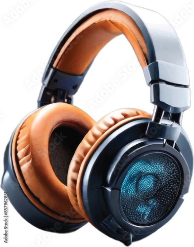 Headphones design 3d rendering for product mockup
