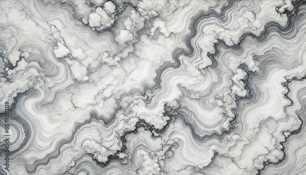 Fototapeta premium White marble texture background with intricate veining, suitable for wide screen format.