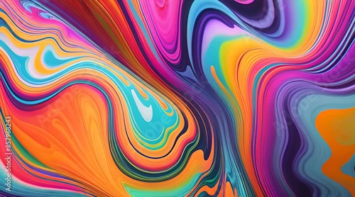 Wallpaper Mural Kaleidoscopic Psychedelic Marble Gradient Waves Fluid Art Torontodigital.ca