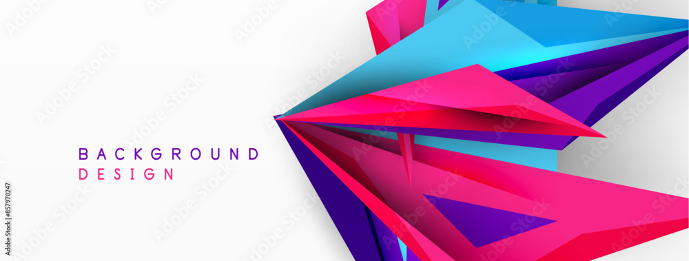 Minimal geometric abstract background. Low poly dynamic triangle design. Trendy techno business template for wallpaper, banner, background or landing Minimal geometric abstract background. Low poly dynamic triangle design. Trendy techno business template for wallpaper, banner, background or landing