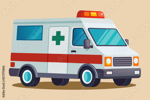 emergency ambulance vector illustration