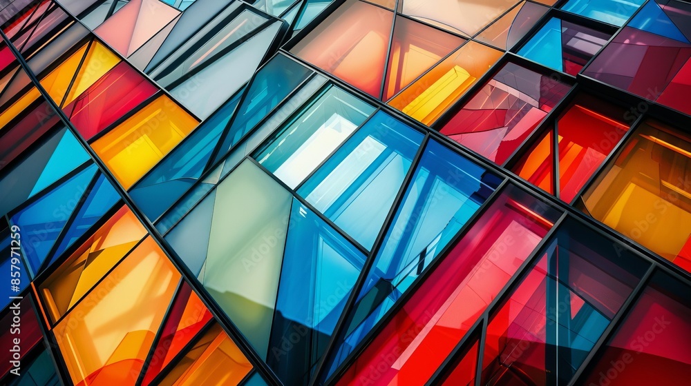 Stained Glass Window with Intricate Designs and Bright Colors Stained Glass Window with Intricate Designs and Bright Colors