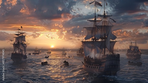 A Fleet Heads Toward the New World