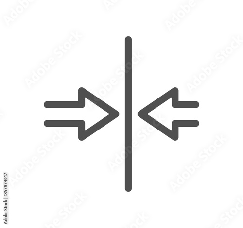 Interface arrows related icon outline and linear vector.
