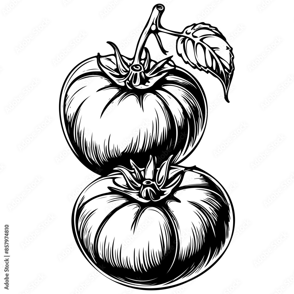 Heirloom Tomato hand drawn fruit illustration, transparent background Heirloom Tomato hand drawn fruit illustration, transparent background
