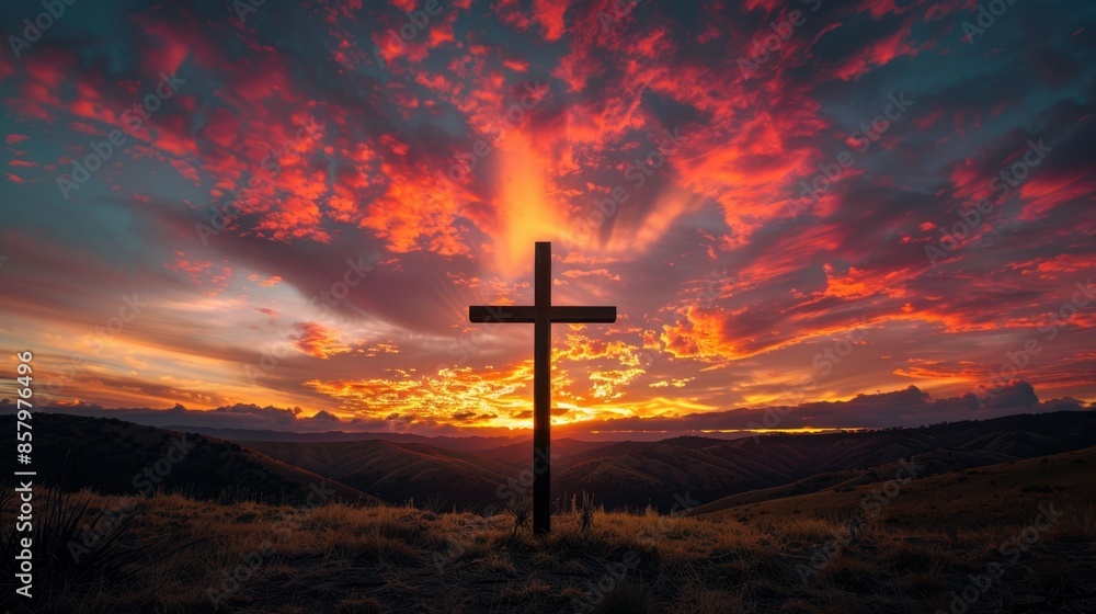 The Cross Against Sunset The Cross Against Sunset