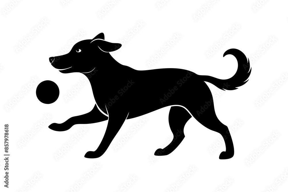 dog playing with a ball silhouette vector, isolated black silhouette of a dog collection
dog playing with a ball silhouette vector, isolated black silhouette of a dog collection