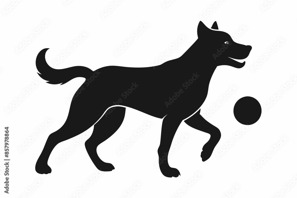 dog playing with a ball silhouette vector, isolated black silhouette of a dog collection
dog playing with a ball silhouette vector, isolated black silhouette of a dog collection