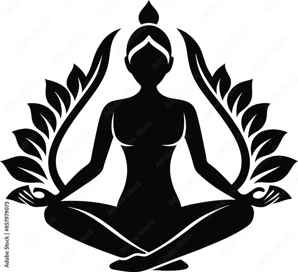 Yoga icon silhouette vector illustration design Yoga icon silhouette vector illustration design