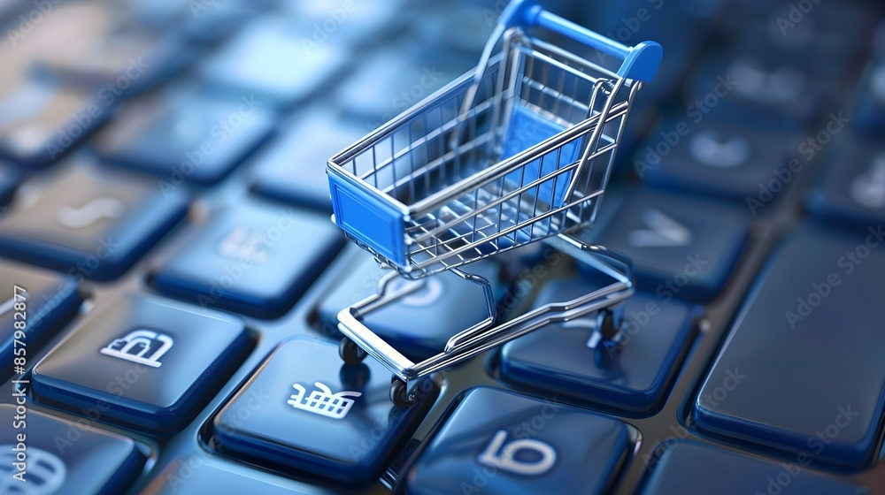 Shopping Cart on a Keyboard Shopping Cart on a Keyboard