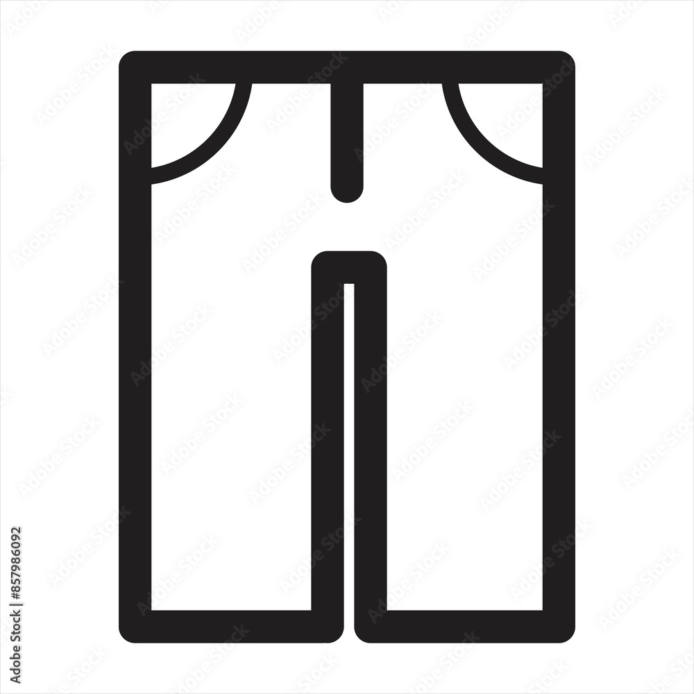 Male or men's straight jeans / jean pants line art vector icon for fashion apps and websites Male or men's straight jeans / jean pants line art vector icon for fashion apps and websites