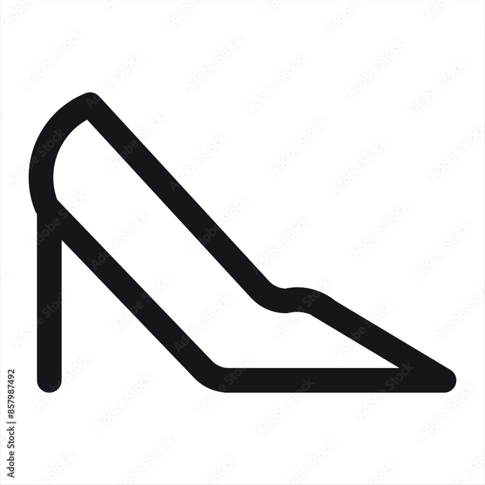 Pumps black line icon. Pictogram for web page, mobile app, promo. UI UX GUI design element. Editable stroke.Women's shoe icon Pumps black line icon. Pictogram for web page, mobile app, promo. UI UX GUI design element. Editable stroke.Women's shoe icon