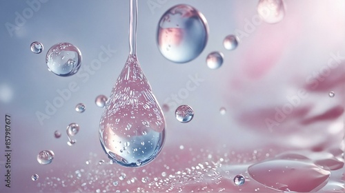 Wallpaper Mural Collagen-Rich Skincare Serum Bubbles for Enhanced Beauty Torontodigital.ca