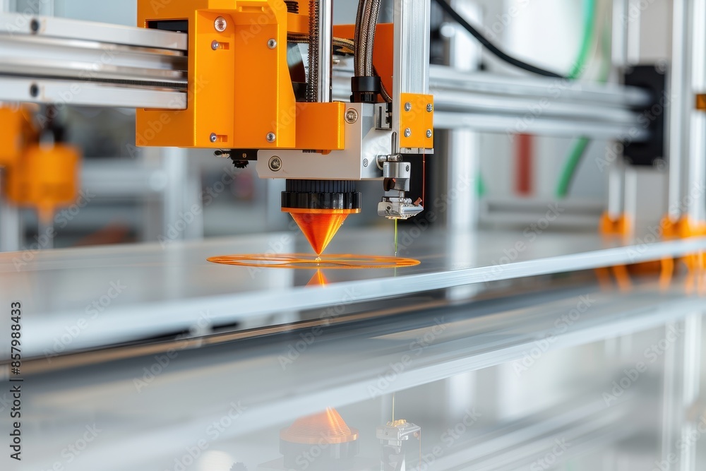 A Close-Up of a 3D Printer Creating a Prototype A Close-Up of a 3D Printer Creating a Prototype