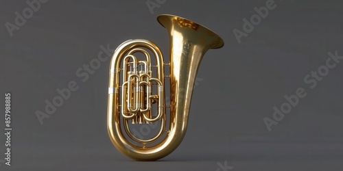 Majestic Musical Tuba. Celebrating the beauty of brass instruments photo