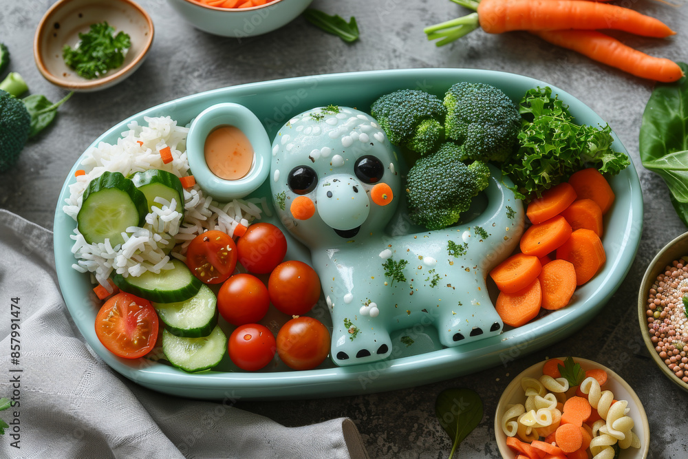 Generative ai illustration of a Kid-Friendly Healthy Meals. Generative ai illustration of a Kid-Friendly Healthy Meals.