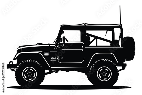 Off road vehicle silhouette vector