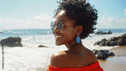 The woman in sunglasses photo