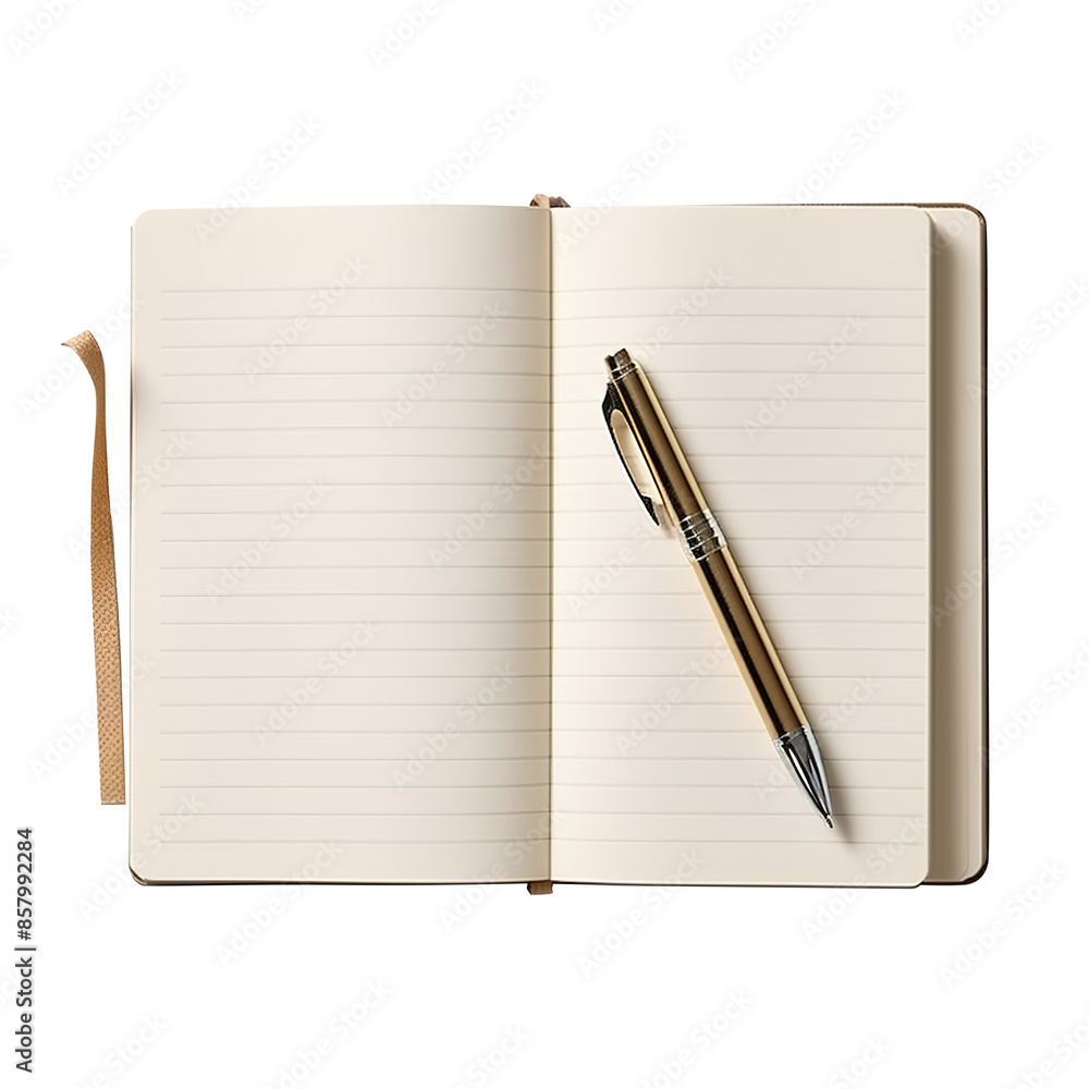 notebook and pen on transparent background, clipping path, png. notebook and pen on transparent background, clipping path, png.